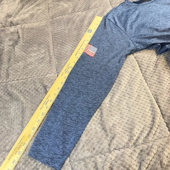 Vineyard Vines Mens Performance Long Sleeve Shirt Blue Snowboard Graphic Medium - Picture 5 of 9